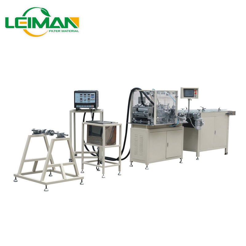 Touch Screen DELTA PLC Paper Pleating Machine With Glue